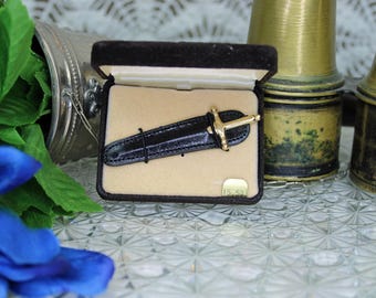 Vintage Foster Goldtone Sword-tandenstoker met doos en hoes