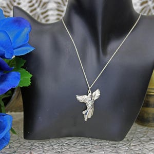 Schube Manufacturing Sterling Silver Angel Pendant Necklace image 1