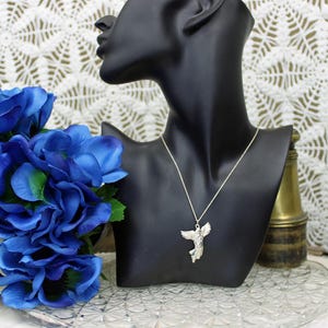 Schube Manufacturing Sterling Silver Angel Pendant Necklace image 2
