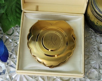 Vintage Elgin America Goldtone Signent Compact