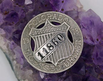 1918 Sachs-Lawlor Colorado Licensed Driver Badge #11860