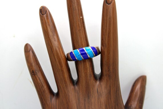 Taxco TC-104 Sterling Silver Inlay Ring View 5