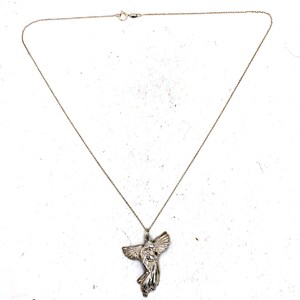 Schube Manufacturing Sterling Silver Angel Pendant Necklace image 5