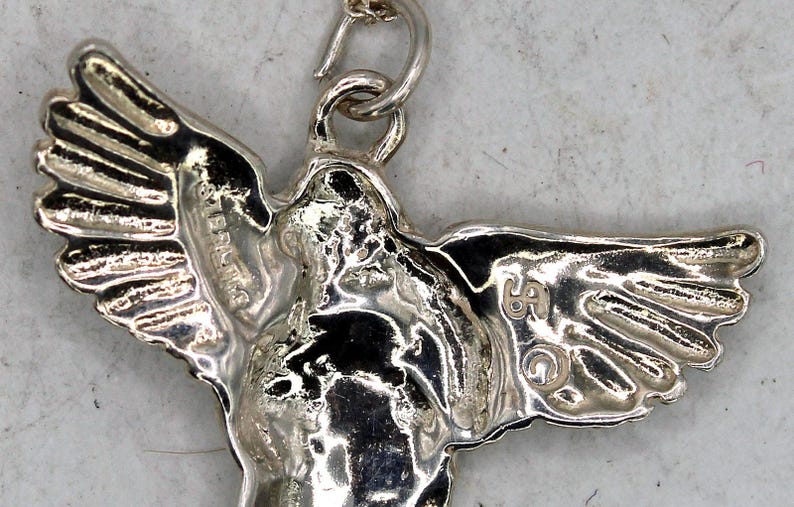 Schube Manufacturing Sterling Silver Angel Pendant Necklace image 7