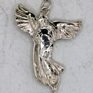 Schube Manufacturing Sterling Silver Angel Pendant Necklace image 4