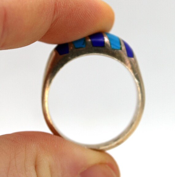 Taxco TC-104 Sterling Silver Inlay Ring View 3