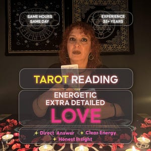 Energetic Love Tarot Reading, Extra Detailed Psychic Reading, Same Day Love Insight, Fast Soulmate Reading, Spiritual Guidance