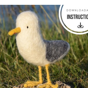 Downloadable Needle Felting Instructions Seagull image 1