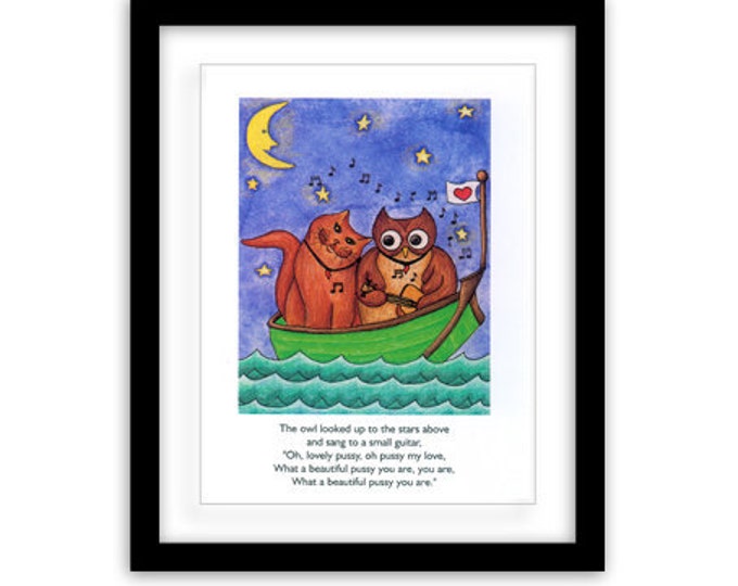 The Owl and the Pussycat, 02  -  Limited Edition  -  8 x 6 inches (including mount)