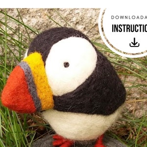 Downloadable Needle Felting Instructions – Puffin