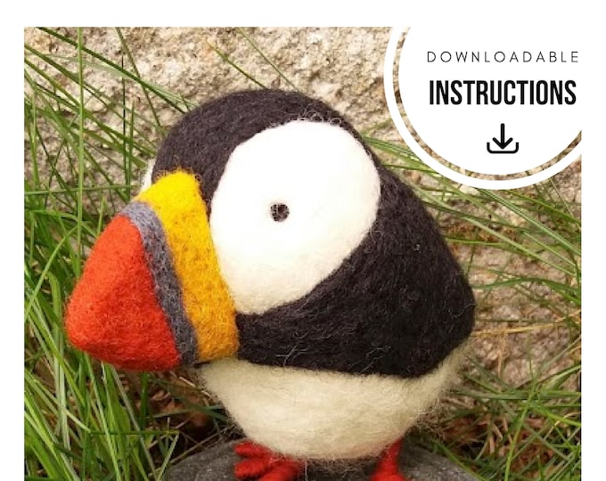 Downloadable Needle Felting Instructions – Puffin