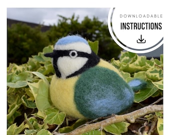 Downloadable Needle Felting Instructions – Blue Tit