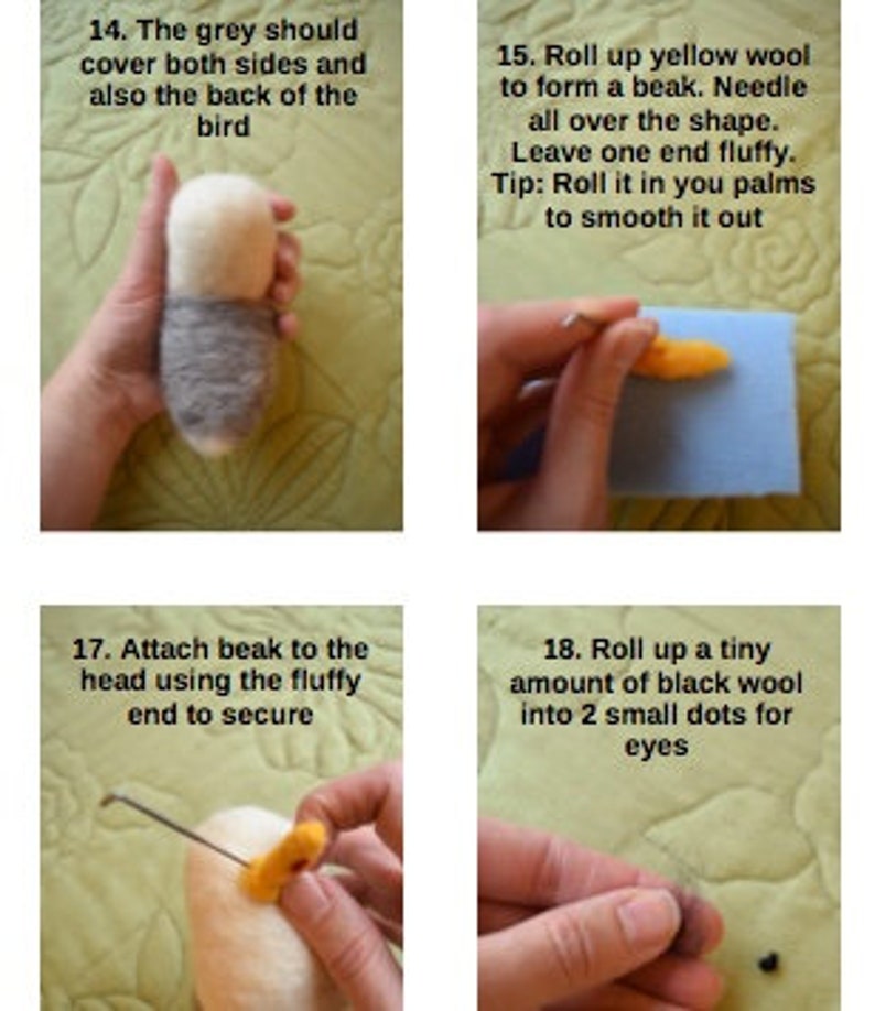 Downloadable Needle Felting Instructions Seagull image 2