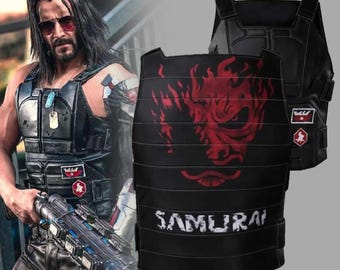 Cyberpunk 2077 Johnny Silverhand Vest – Keanu Reeves Samurai Cosplay Costume