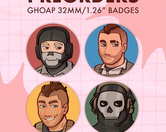 PRÉ-VENDA: Broches de personagens militares inspirados em jogos de tiro em primeira pessoa || Botões brilhantes de 32 mm/1,26"