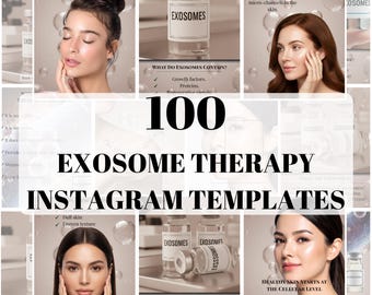 Modelli Instagram per la terapia degli esosomi, social media per centri benessere (Canva modificabile) (download digitale)