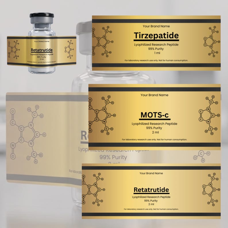 Peptide Labels Canva Template, Vial Label Template, Printable Peptide ...
