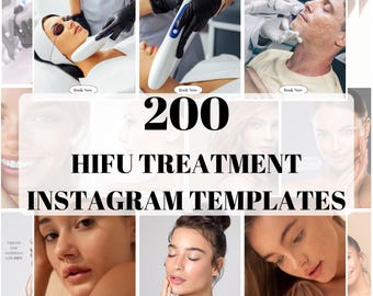 Modelli Instagram HIFU, social media per centri benessere (download PDF, 200 post e storie)
