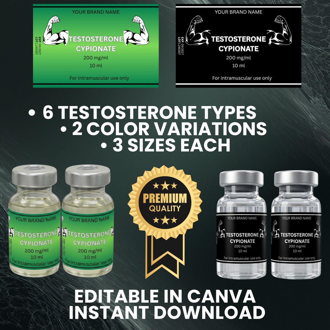 Testosterone Labels Testosterone Label | TRT Vial Label | Hormone Label | Vial Sticker ...