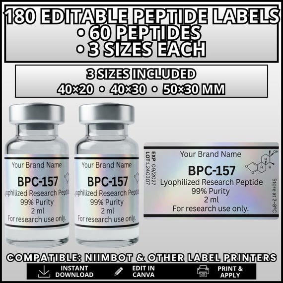 bpc-157 legal status poland 60 Peptide Label Templates for Niimbot M2, B21, B1 (editable Canva Design) Size:Two Pack (test 2 locations for bacteria & mold) P0126_7D_night Vitamin B12 Injections In