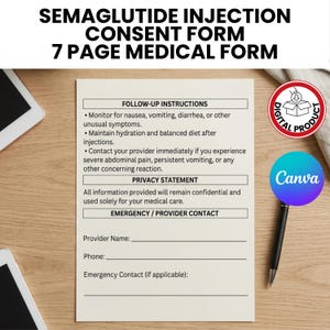 semaglutide consent forms Weight Loss Injection Consent Form Template