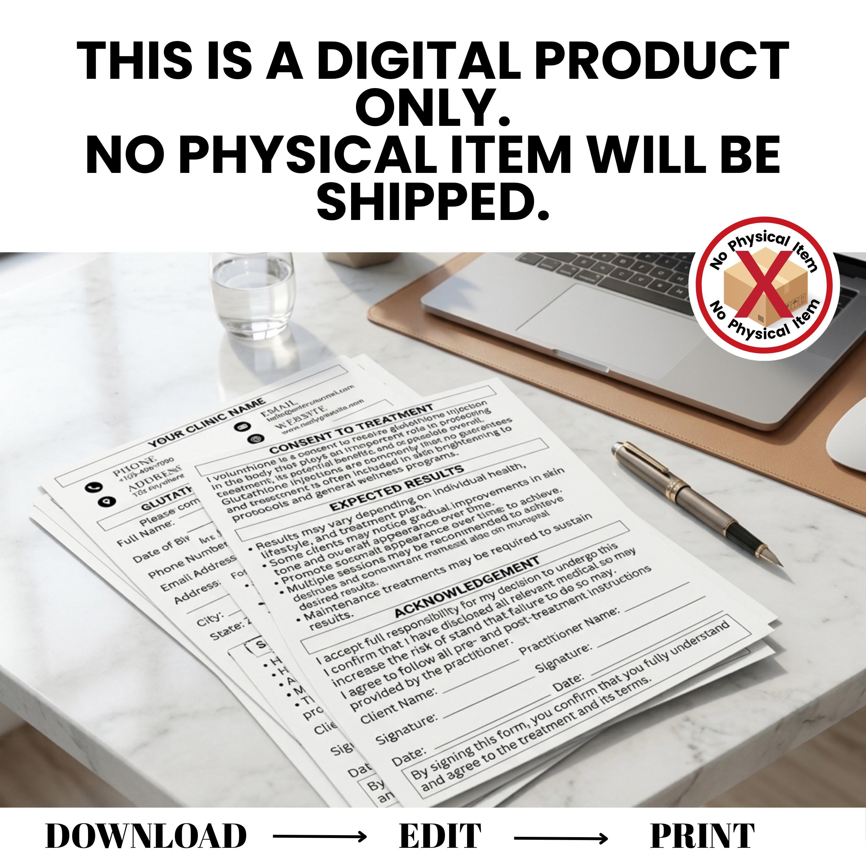 glutathione injection pen Consent Form | Medical Spa Intake Form | Editable Canva Template | Wellness Clinic Document Duozi L-Glutathione Alpha Arbutin WinkWhite:Zinc skin elasticity cream