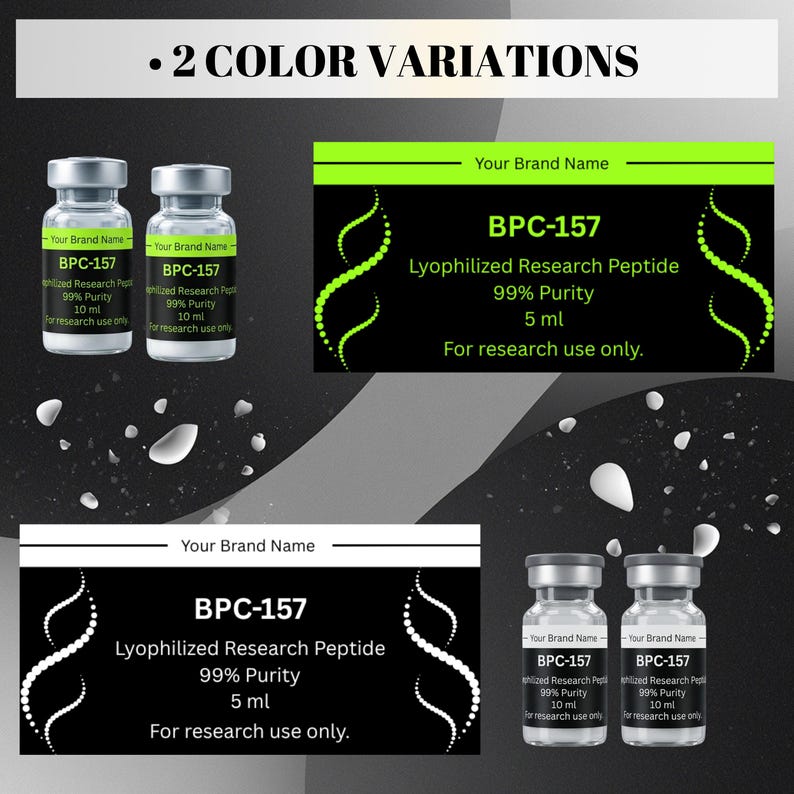 Peptide Label | Peptide Labels | Vial Label Template| Peptide Sticker ...