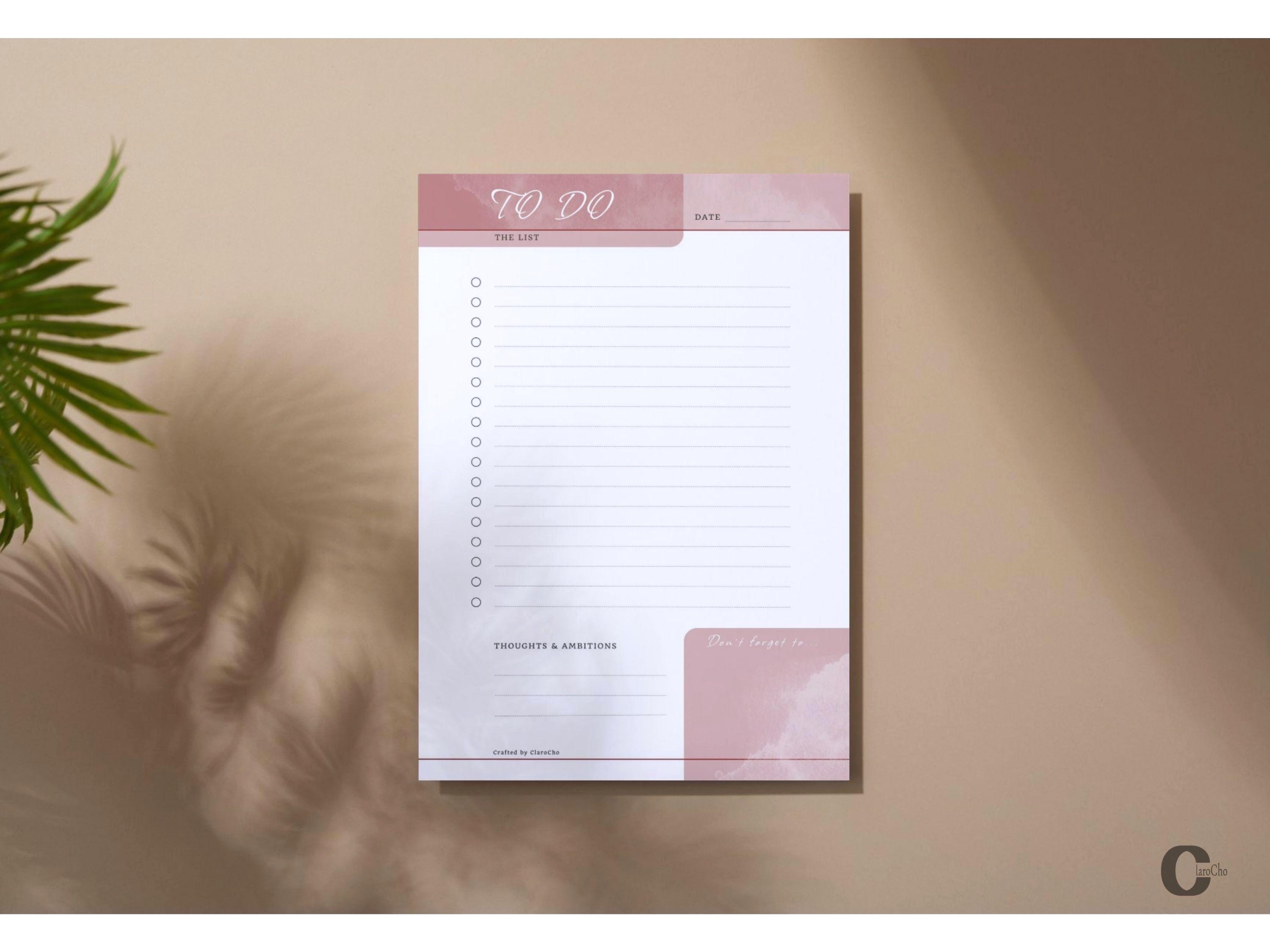 Daily Planner Printable, to Do List Template, Productivity Task ...