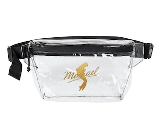 Riñonera transparente de la fiesta de Michael Jackson / Opción en negro