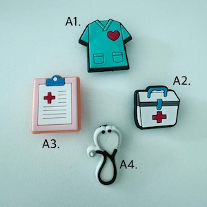 Nurse Medical Clog Charms, Doctor Shoe Accessories