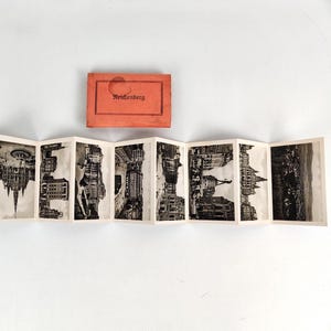 Reichenberg Mini Postal Álbum de Acordeón 1930 Checoslovaquia