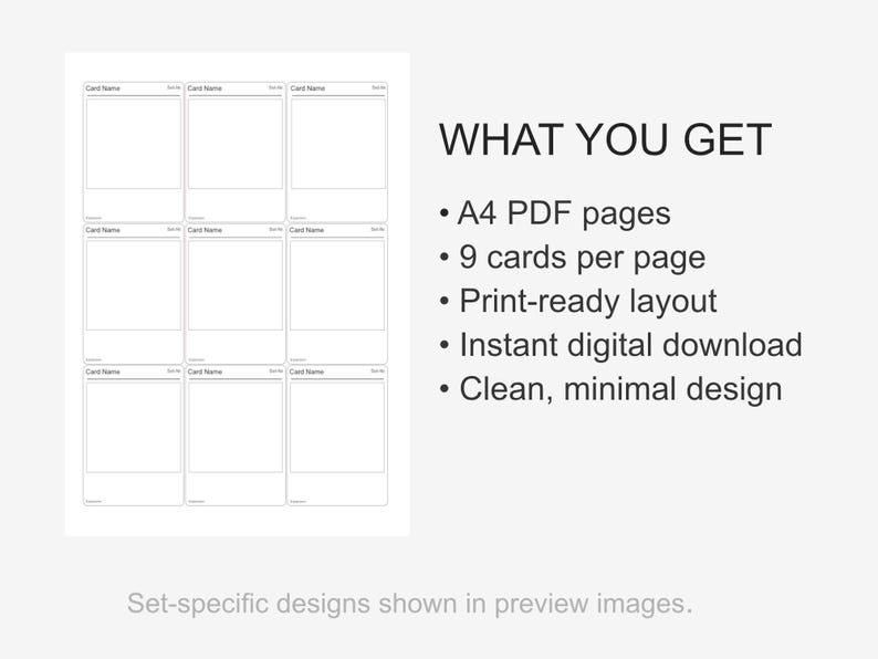 Print Ready Layout.pdf OP14 Trading Card Templates | A4 PDF | 9 Cards per Page | Printable TCG ...