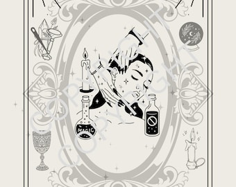 Descarga digital de la carta del Tarot de la Esteticista