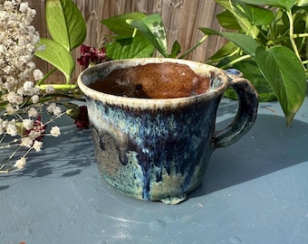 Espresso Cappuccino Coffee Mug 8oz Handmade Pottery