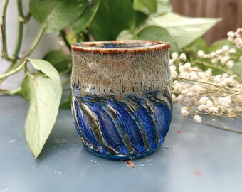 Handmade Ceramic Tumbler Blue