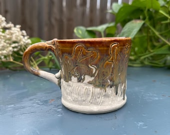 Espresso Cappuccino Coffee Mug 8oz Handmade Pottery