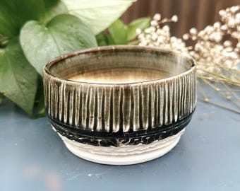 Handmade Ceramic Bowl – Wheel Thrown & Carved Kitchen Pottery