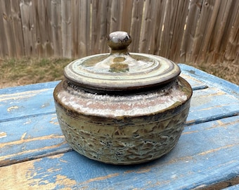 Handmade Ceramic Jar with Lid | Studio Pottery Rustic Gift Keepsake