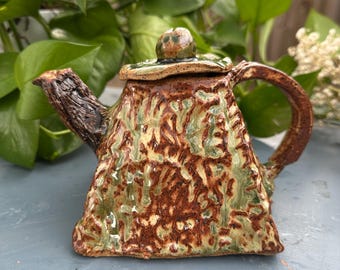 Handmade Ceramic Teapot Custom Artisan hand built Pottery