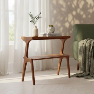 Slim bedside nightstand for small space bedroom