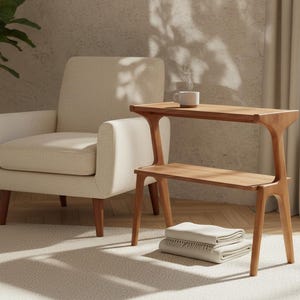 Farmhouse accent table used in home office