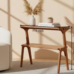 Farmhouse accent table used in home office