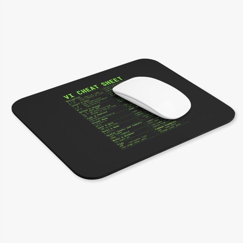 Linux Vim Cheat Sheet Mouse Pad | Keyboard Shortcuts Reference - Etsy ...