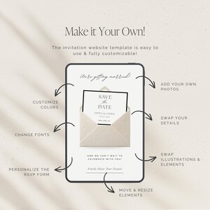 Fully customizable save the date website template: make it your own