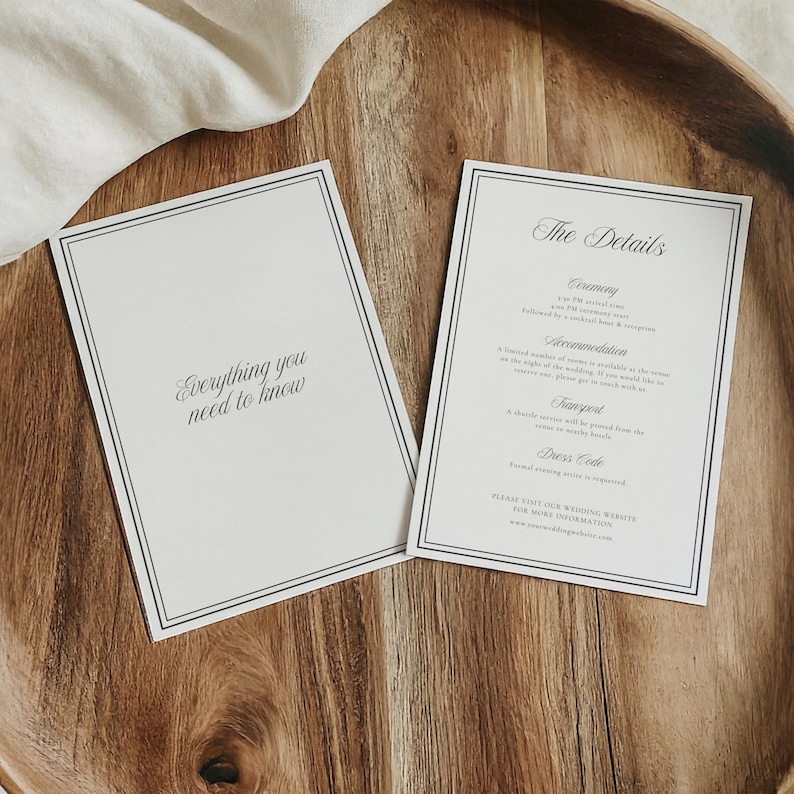 Luxury wedding stationery template designed for professional printing