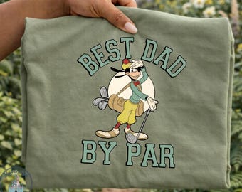 Best Dad By Par Golf Shirt, Disney Goofy Golfer Tee Fathers Day Gift Golf Lover Dad Matching Family Trip Shirt, Disney Tee