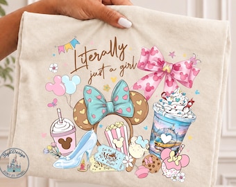Disney Girl DTF Transfer, Minnie Bow Castle Snacks And Magic Design, Princess Park Vacation Family Trip Gift Lover, Disney Tee