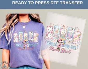 Meet Me On Main Street Shirt, Minnie Daisy Disney Trip Tee, Magic Kingdom Vacation Matching Family Gift, Disney Tee