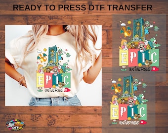 Epic Universe Ready To Press, Universe Park Family Trip 2026 DTF, Disney Shirt,Super Mario DTF, Epic Universe DTF Transfers,