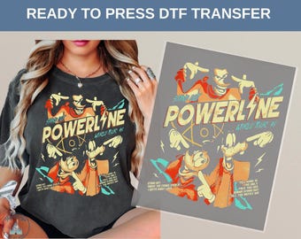 Disney Powerline, Max Goof, tournée de concerts rétro A Goofy Movie, Style CPL 95 style Out Out Powerline World Tour 95, Transfert DTF pour t-shirt, T-shirt Disney